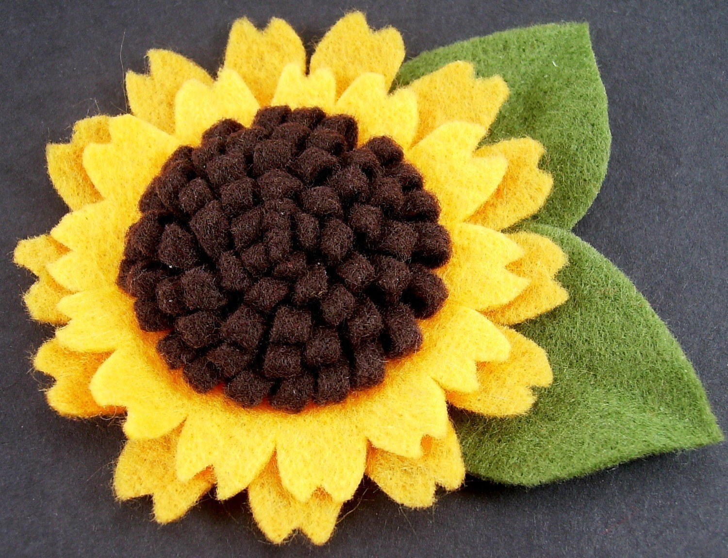 Felt Sunflower PDF Tutorial ... NEW... No Machine Sewing Quick and Easy