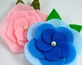 Felt Cabbage Roses PDF Tutorial .. No sewing machine required