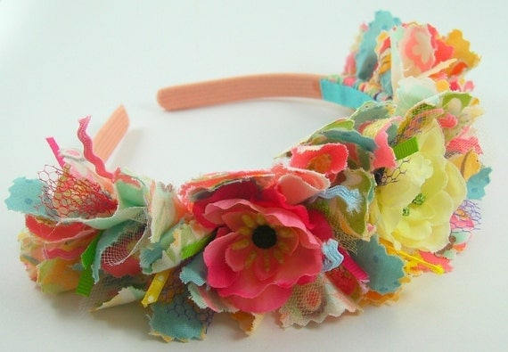 Scrappy Raggy Fabric Headband PDF Tutorial Shabby Sweet