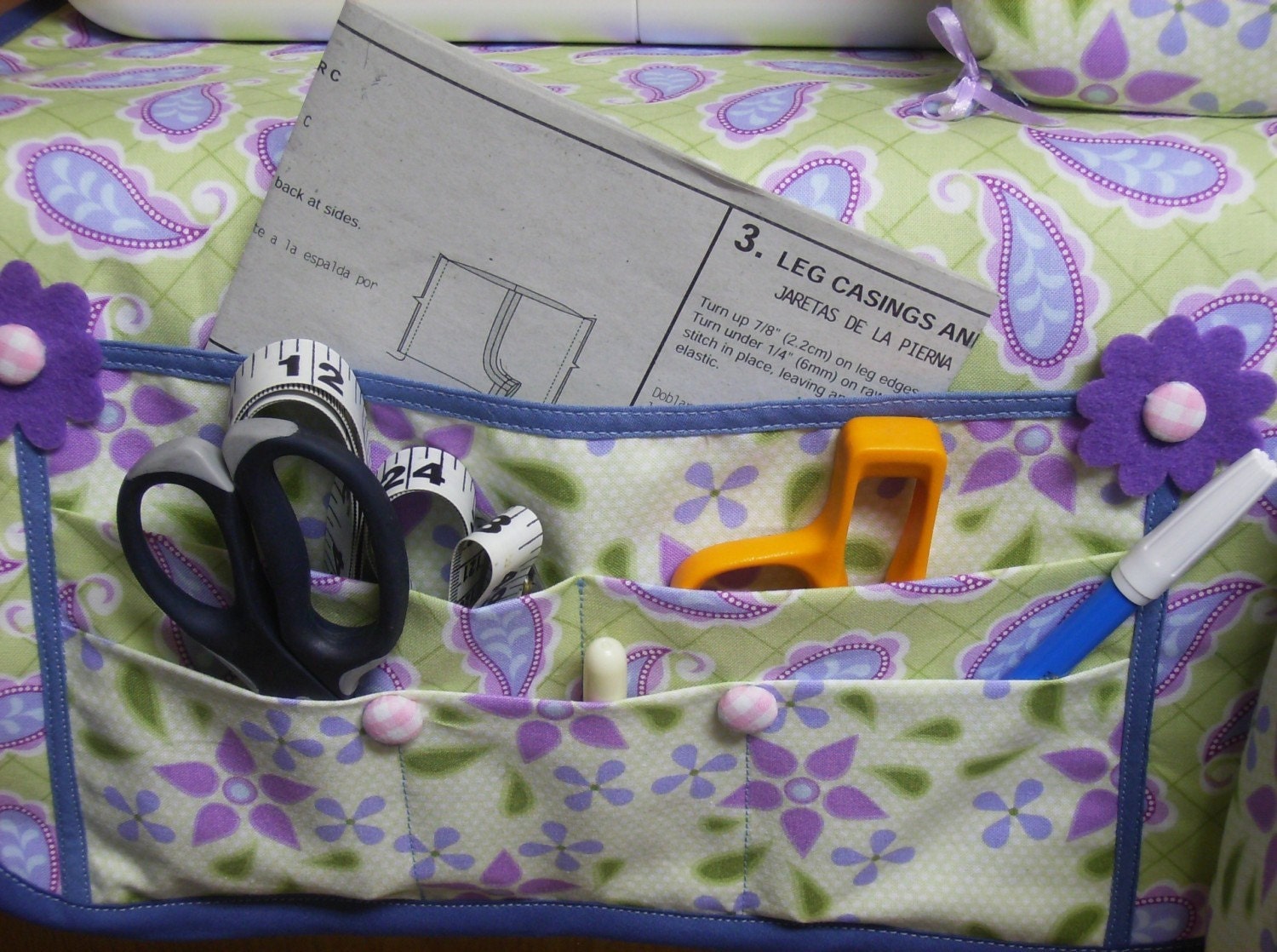 Sewing Mat Organizer Thread Catcher and Pin Cushion...PDF Tutorial Ebook