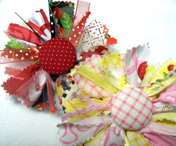 Raggy Fabric Flower Tutorial PDF ... Make Handmade Fabric Flowers ... Flower Pattern no. 6