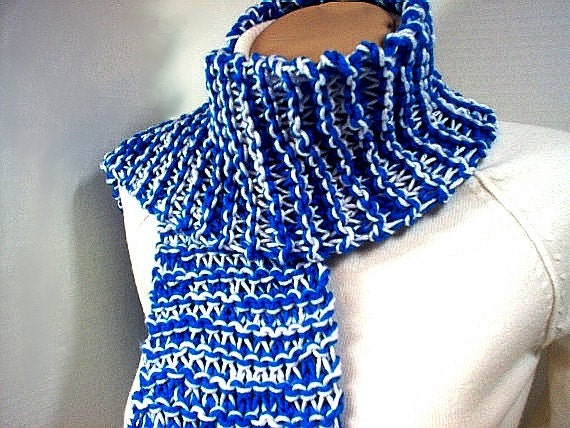 Scarf Sports College University Kentucky Duke Inspired  Blue White Dallas Cowboys Indianapolis Colts Superbowl - as seen on the THE MIDDLE