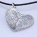 Sterling Silver Custom Double Thumbprints Pendant or Charm Heart shaped