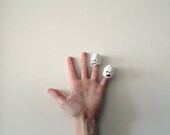 Tiny Crocheted Skulls - Set of 2