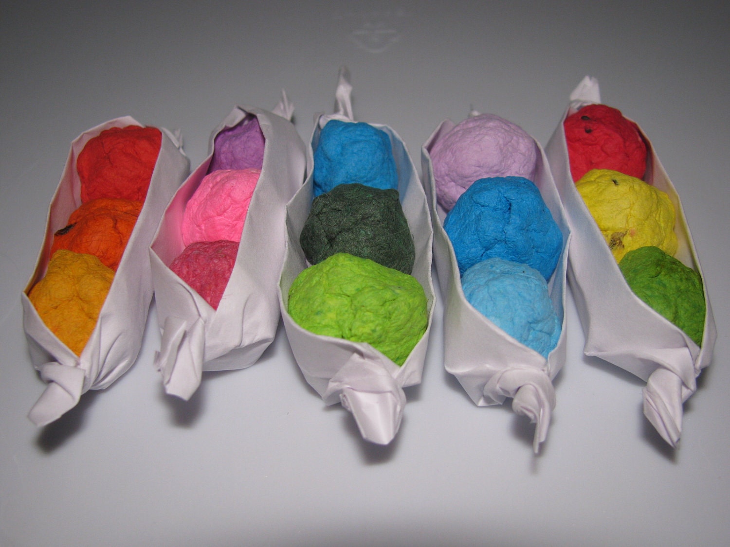 Birthday Party Favor  Rainbow Candy Themed Seed Bomb Favor