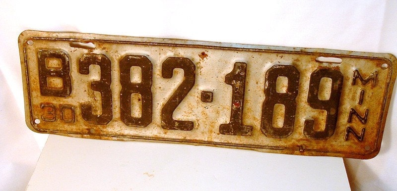 Minnesota 1930 License Plate