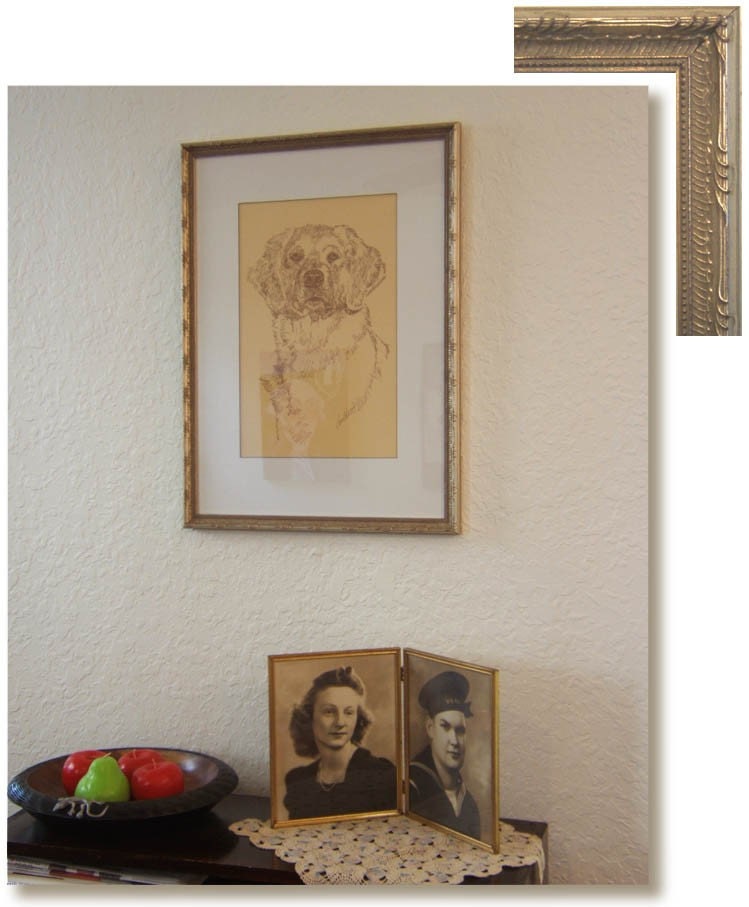 Kline Dog Art Frame - personally designed by the artist to compliment his dog breed lithographs