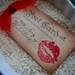Primitive Postcard Valentines Day Gift Tags Set of 3