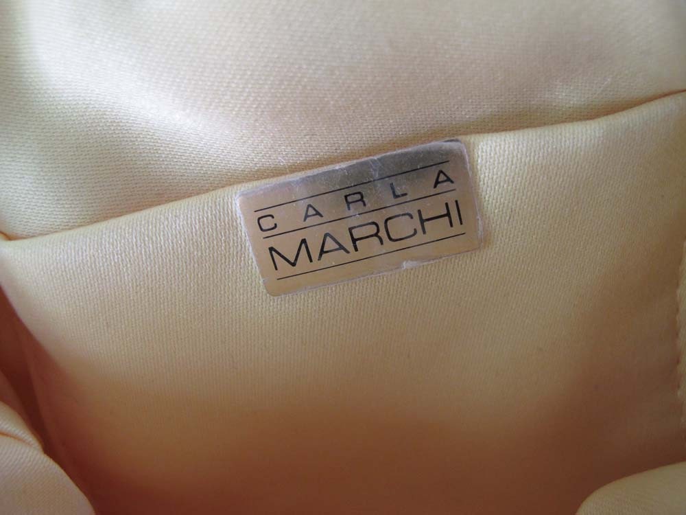 Carla Marchi Evening Bag, Vintage Gold Beaded Purse, Mid Century Fashion
