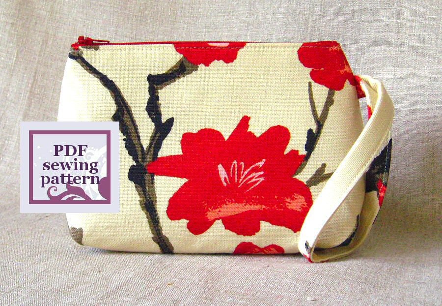 sewing pattern - wallet wristlet (PDF for immediate download)