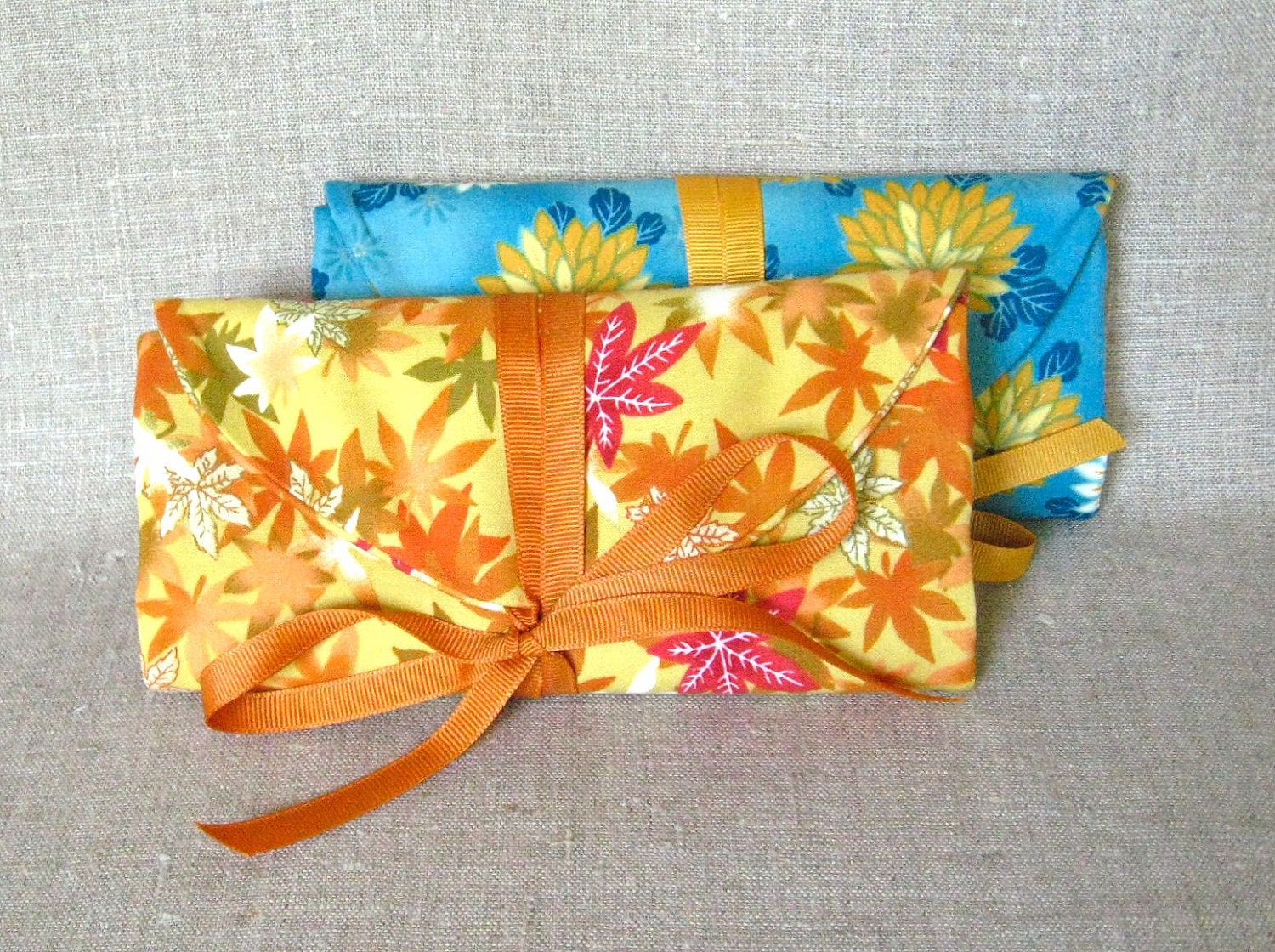 bridesmaid gifts - custom set of 2 jewelry rolls