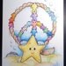 Childrens Art Print Peace Fish 8.5 x 11