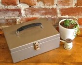 Vintage Metal Cash Box with Key- Perfect for Craft Shows