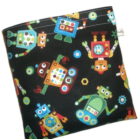 Reusable Sandwich Bag - Robots