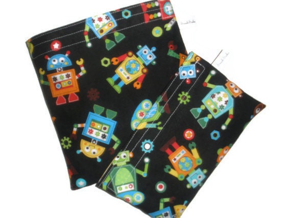 Reusable Sandwich and Snack Bag - Robots