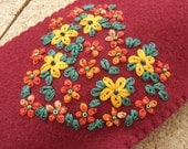 Hand Embroidered Autumn Glasses Case