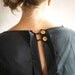 Tattoo Koi washed silk dress, black red and gold print, vintage inspired