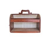 Truly Rustic - Antique Handmade Animal Cage - Wood - Brown - Home Decor - Spring - Easter - Country - Farm
