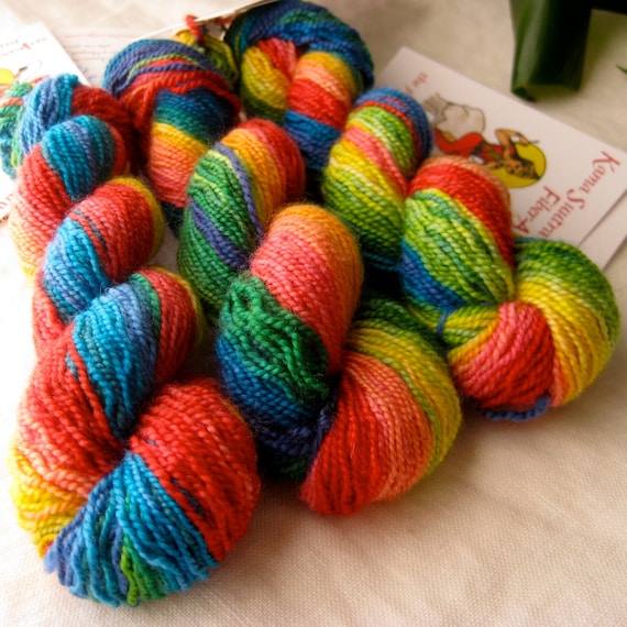 Rainbow Sock Yarn: Pot O' Gold on Shiva Sock, Full Skein