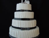 MEDIUM Cake Topper/Statuette & Custom Wedding Gown/Tux Sketch