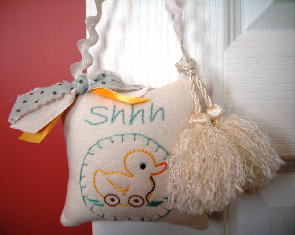 Shhh...Baby is Sleeping...Embroidered Pillow