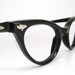 Vintage 50s Black Cat Eye Eyeglasses Frame NOS