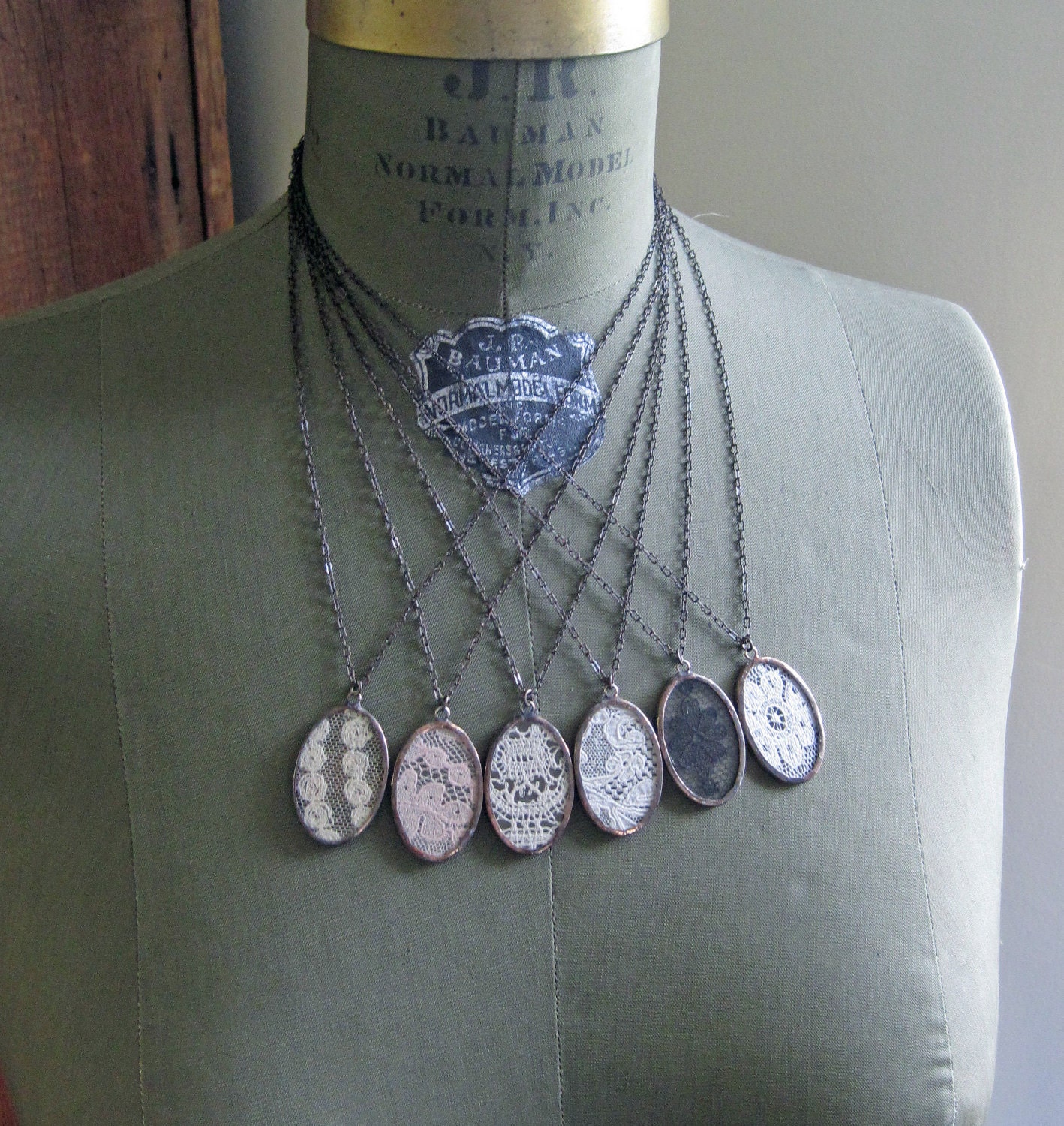 Lace Jewelry Necklace Gift Set for Wedding Vintage Lace