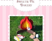 DIY Camp Set...Smore...Toasted Marshmallows...Felt Food Pattern PDF