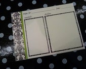 50 Blank Damask Recipe Cards - Pick your accent color - Printed on premium cardstock