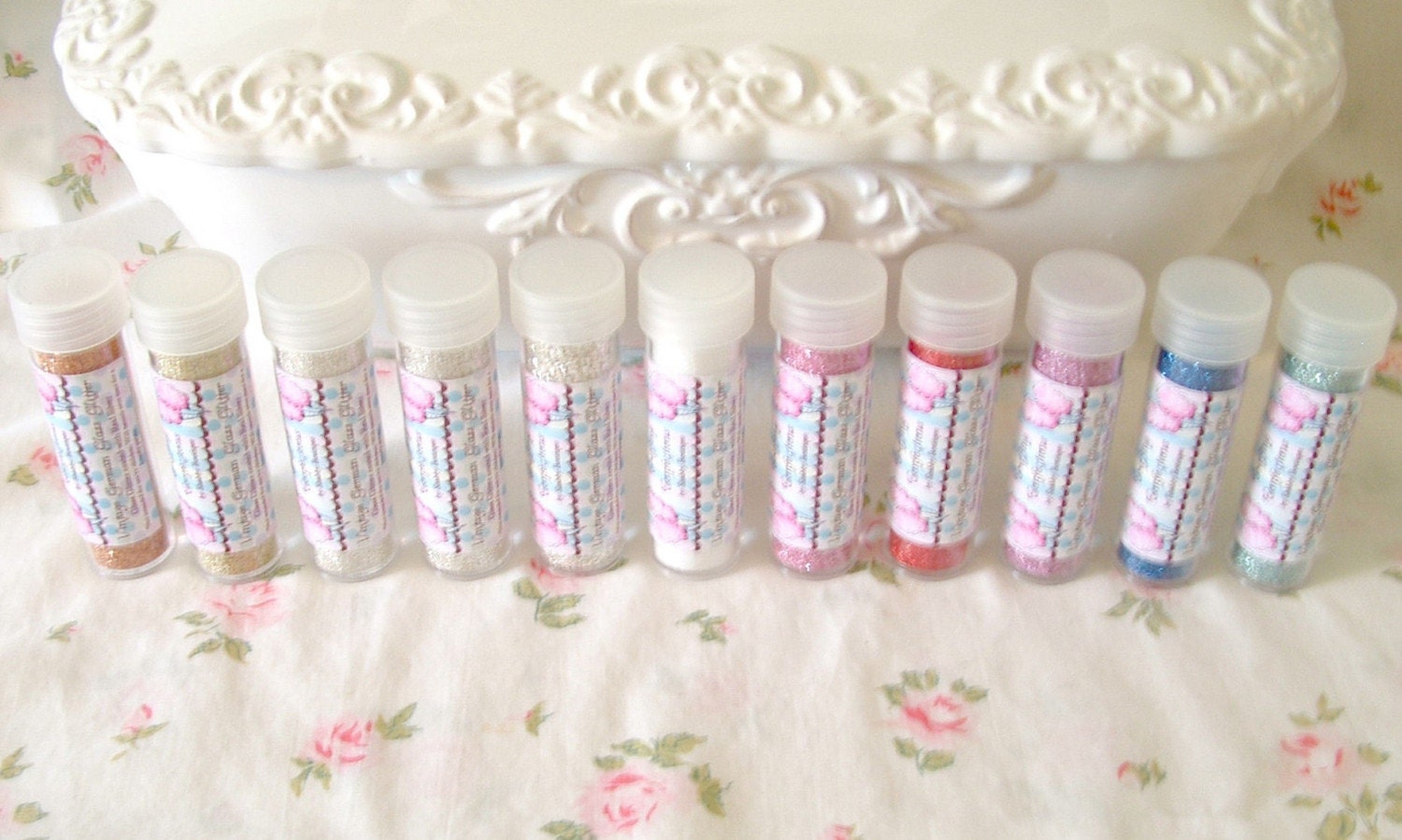 Silver Vintage German Glass Glitter made with Real Silver