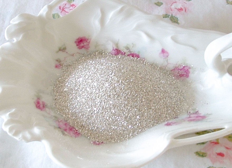 Silver Vintage German Glass Glitter made with Real Silver