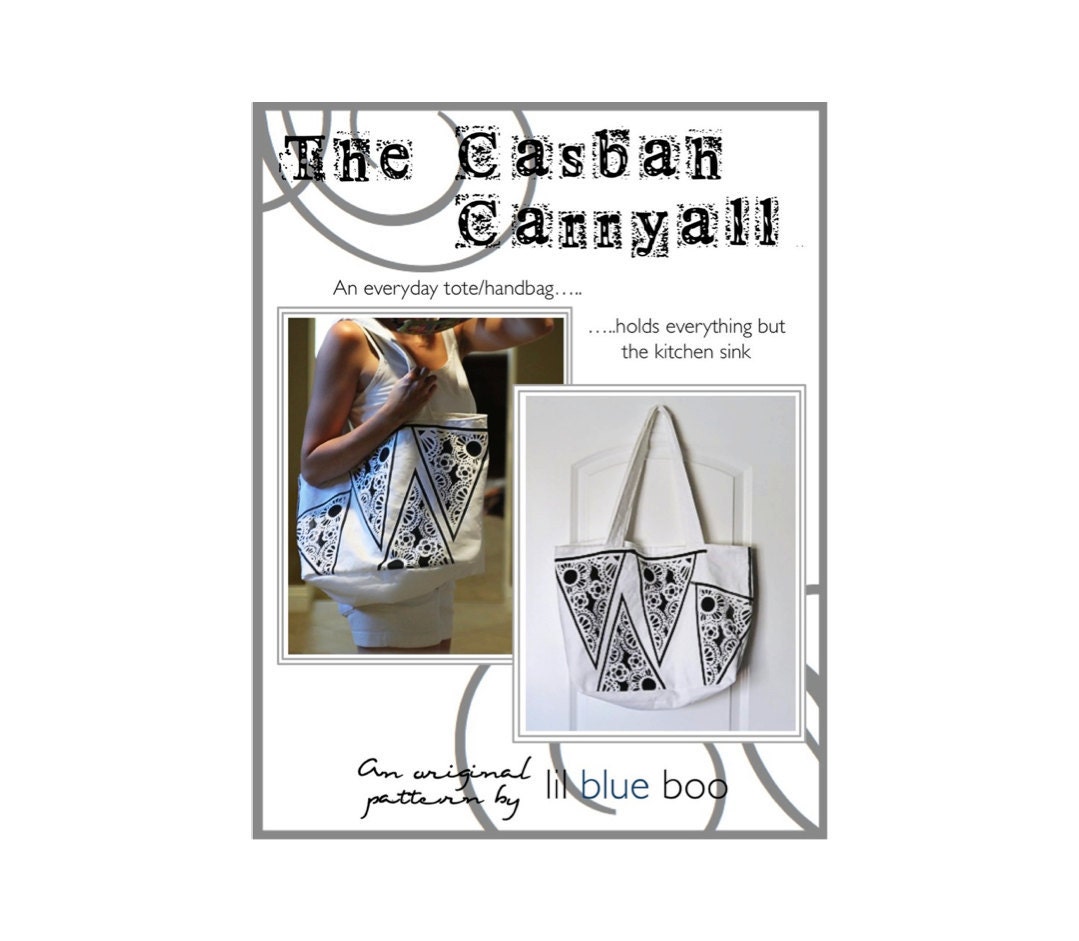 DIY PDF Pattern and Tutorial - The Casbah Carryall - One Size