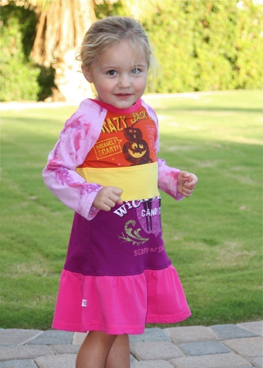 DIY PDF Pattern and Tutorial - Recycled T-Shirt Sienna Dress - Sizes 6M to 6 Years