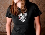 Women's Small I Love Adoption Tee Shirt, Adoption Gifts, Adoption Apparel, Adoption Tee Shirts, Adoption Products