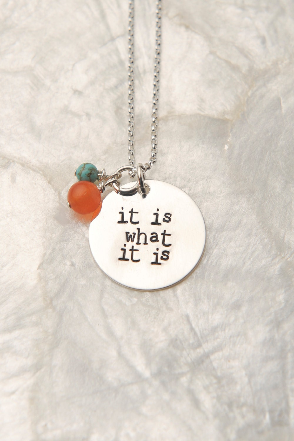 It is what it is, It is what it is Necklace, Adoption Gifts, Hand Stamped Sterling Silver, Encouragement Necklace, Sympathy Gift