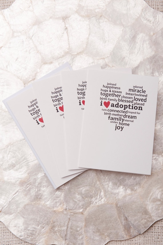 Buy e greeting cards gift ideas - I Heart Adoption Cards (Set of 4), I Heart Adoption Card, Adoption Sayings, Adoption Gifts, Adoption Art, Adoption Gift Ideas