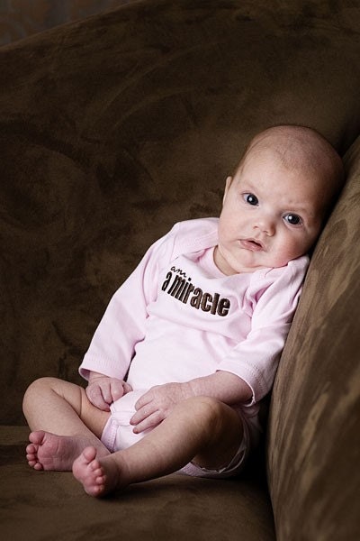 0 to 3 Month I am a Miracle Baby Pink Long-Sleeved Bodysuit, Adoption Apparel, Adoption Gifts, Baby Shower Gifts, Push Present