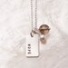 Hope Necklace, Infertility Necklace, Adoption Gift, Sympathy Gift, Handstamped Sterling Silver Necklace