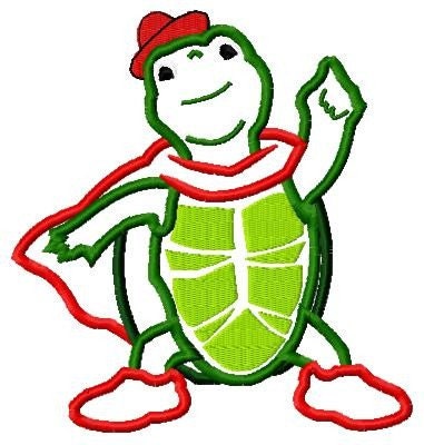 Tuck Turtle Embroidery Design