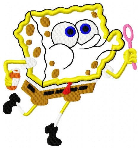 Sponge Square Applique Embroidery Design
