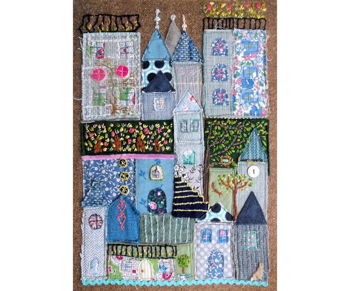 Fairy Tale in Blue Applique Panel pdf Pattern