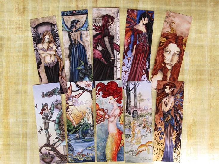 BOOKMARKS Fantasy Fairies set C by Amy Brown