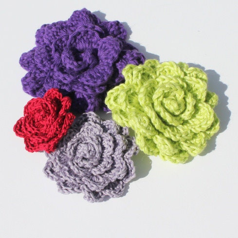 PATTERN - Crochet Flower Photo Tutorial Very Easy