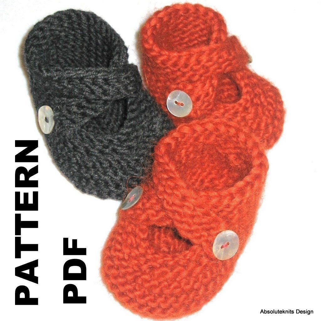 KNITTING PATTERN - Toasties Baby Booties Three Sizes Knit Stitch only Easy