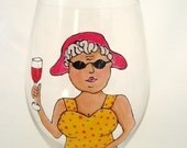 Personalized Hand Painted Custom Wine Glass HERE'S TO RETIREMENT