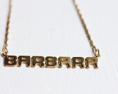 Vintage Name Necklace - Barbara