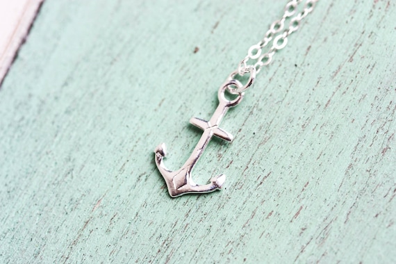 Tiny Sterling Silver Anchor Necklace