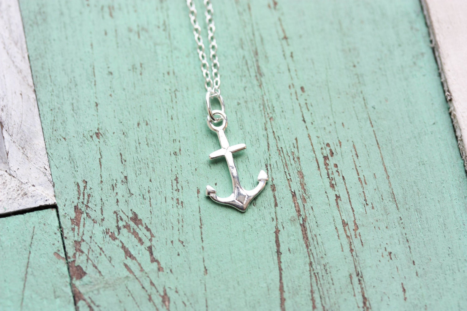 Tiny Sterling Silver Anchor Necklace