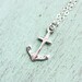 Tiny Sterling Silver Anchor Necklace