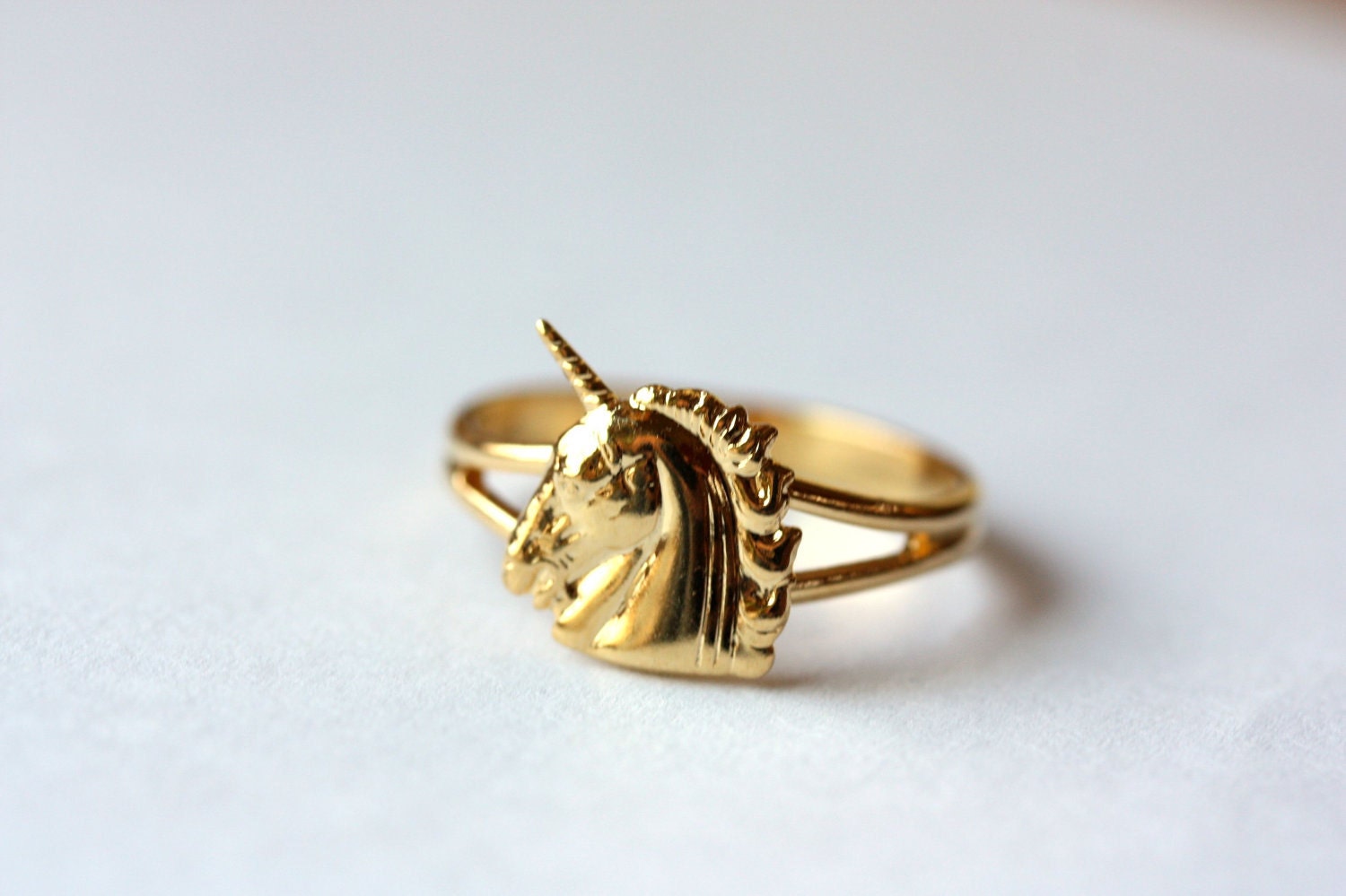 Small Gold Unicorn Ring